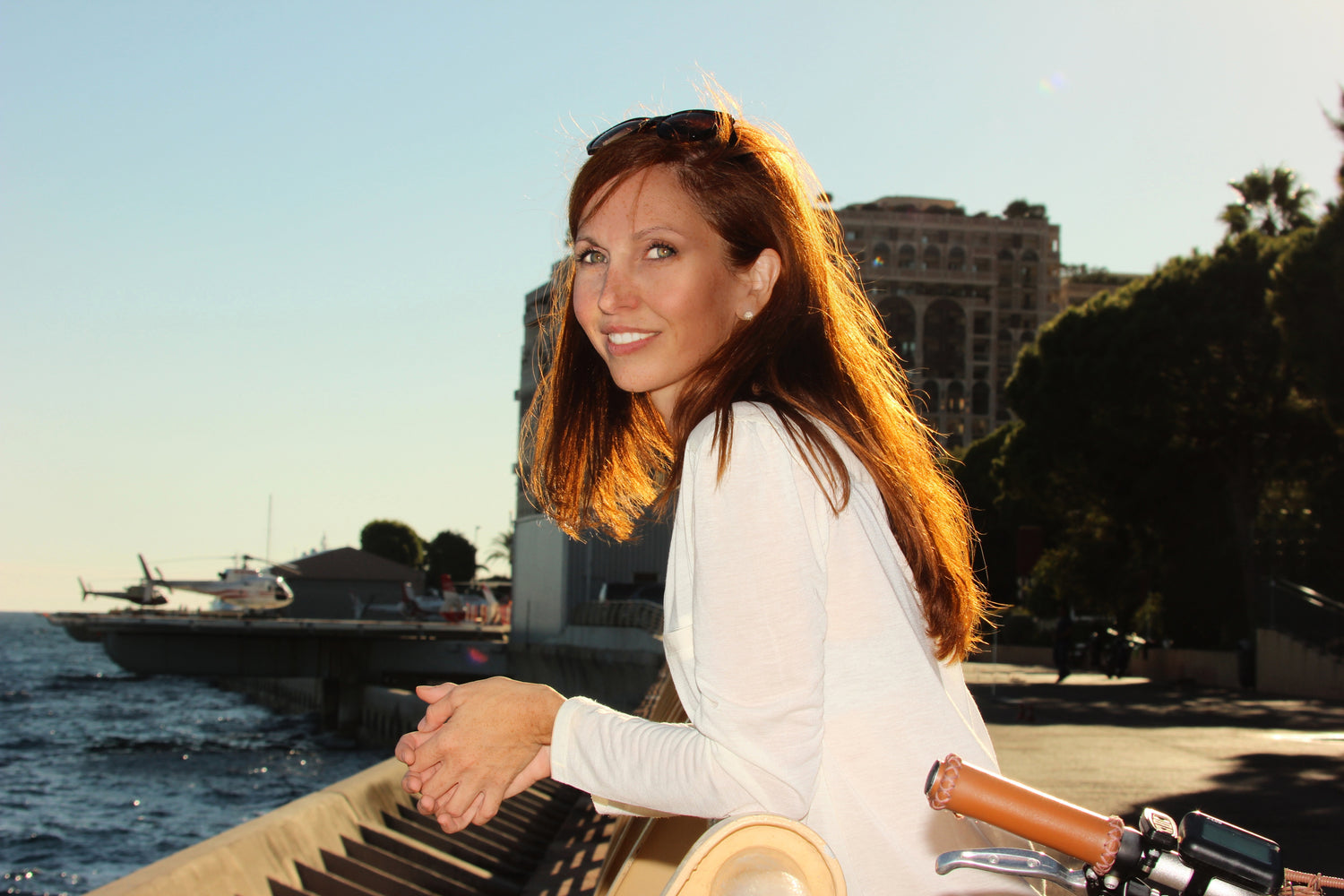 firebird and Lumity founder, Sara Palmer Hussey PhD. Smiling by the seaside